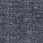 Charcoal gray looped pile fabric texture with visible fibers, granular surface, and subtle tonal variations for upholstery applications.
